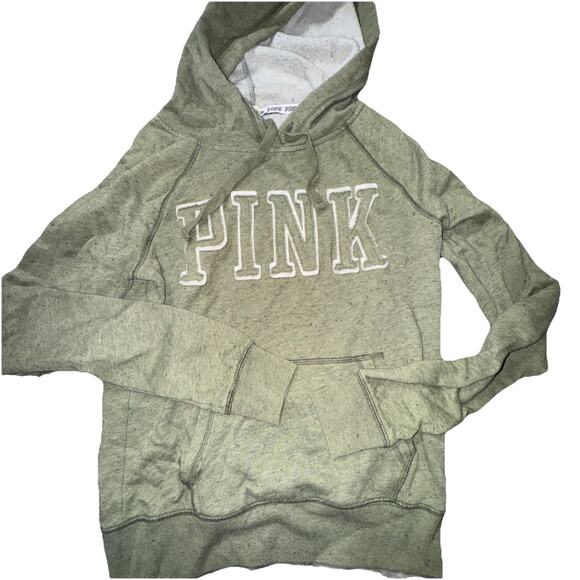 Victoria's Secret Tops - Victoria Secret Green Pink xs Y2K Hoodie HRD